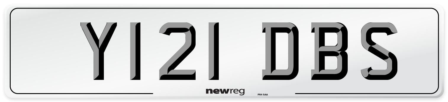 Y121 DBS Number Plate from New Reg